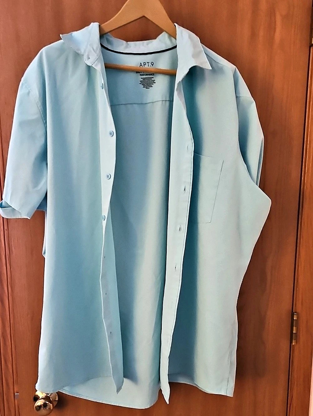APT.9 Premier Flex Performance Men's Performance Button Down Blue 3XL Like New